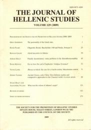 The Journal of Hellenic studies Vol.129 (2009)