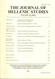 The Journal of Hellenic studies Vol.123 (2003)