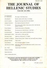 The Journal of Hellenic studies Vol.118 (1998)