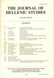 The Journal of Hellenic studies Vol.112 (1992)