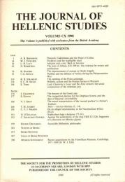 The Journal of Hellenic studies Vol.110 (1990)