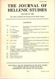 The Journal of Hellenic studies Vol.104 (1984)