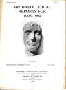 Archaeological reports for 1993-1994 No.40