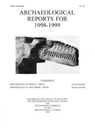 Archaeological reports for 1998-1999 No.45