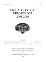 Archaeological reports for 2001-2002 No.48