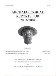 Archaeological reports for 2003-2004 No.50