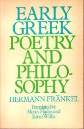 Early Greek Poetry and Philosophy