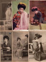 美人絵葉書　6枚