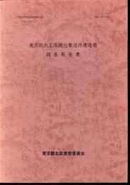 文化財研究紀要別冊第11集　東京砲兵工廠銃包製造所建造物調査報告書