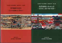 東京都江戸東京博物館調査報告書　第30集　浅草地域のあゆみ－江戸の信仰とにぎわい/第33集　浅草地域のあゆみⅡ－近代化と盛り場の変容　2冊