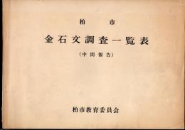 柏市　金石文調査一覧表（中間報告）