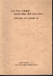 民家・町並・洋風建築－建造物の調査・研究・保存の50年－（草野和夫教授、研究・教育業績等一覧）