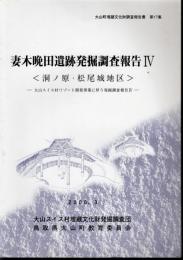 大山町埋蔵文化財調査報告書　第17集　妻木晩田遺跡発掘調査報告Ⅳ〈洞ノ原・松尾城地区〉　大山スイス村リゾート開発事業に伴う発掘調査報告Ⅳ