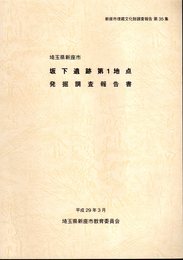 新座市埋蔵文化財調査報告　第35集　埼玉県新座市　坂下遺跡第1地点発掘調査報告書