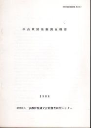 京都府遺跡調査概報第10冊-3　中山城跡発掘調査概要