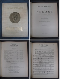 マスカーニ　歌劇《ネローネ》初版楽譜　NERONE dalla Commedia di PIETRO COSSA