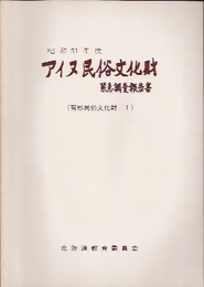 昭和51年度　アイヌ民俗文化財緊急調査報告書(有形民俗文化財1)