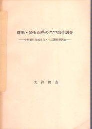 松平記念経済・文化研究所紀要　第2号抜刷　群馬・埼玉両県の苗字悉皆調査-中利根川流域文化・生活圏基礎調査