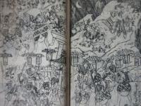新富町守田座　絵本番付　明治７年３月　「初深雪佐野鉢木」「笛澄月白浪」「夜講釈勢力譚話」