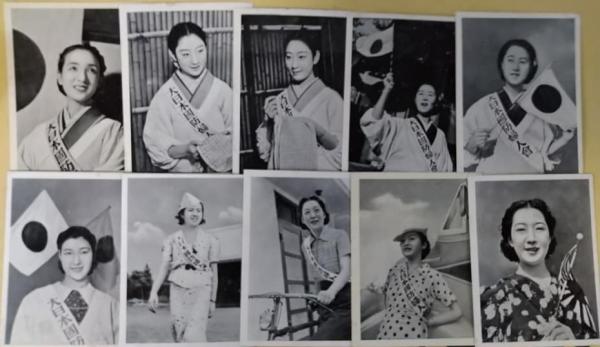 戦前映画女優プロマイド 大日本国防婦人会 日の丸 原節子 / 古本、中古