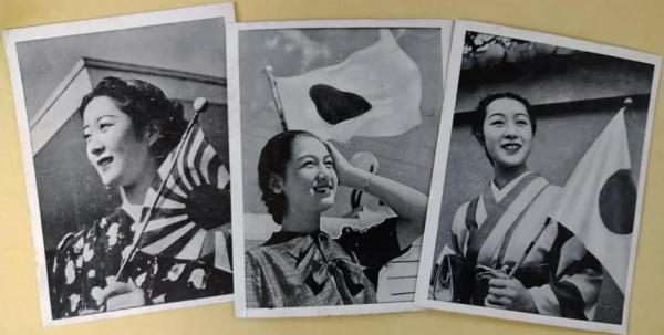 戦前映画女優プロマイド 大日本国防婦人会 日の丸 原節子 / 古本、中古