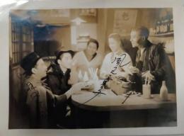 映画スチール「人情ぐるま」　日活多摩川　星ひかる　 風見章子　滝口新太郎　見明凡太郎　サイン入