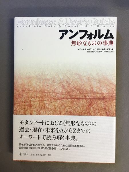 洋書希少）クラウス + ボア、『アンフォルム』のフランス語版、1996年。 洋書希少）クラウス + ボア、『アンフォルム』のフランス語版