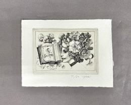 林由紀子　銅版画　蔵書票　01　31/60