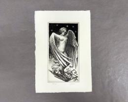 林由紀子　銅版画　蔵書票　12　64/70