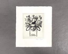 林由紀子　銅版画　蔵書票　15　13/70