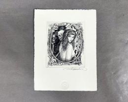 蒲地 清爾　銅版画　蔵書票　18