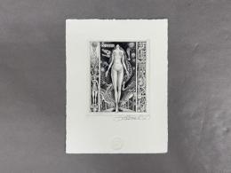 蒲地 清爾　銅版画　蔵書票　20
