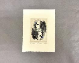坂東壮一　銅版画　蔵書票　26 85/120