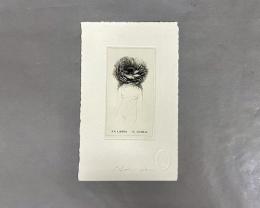坂東壮一　銅版画　蔵書票　27