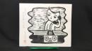 009 【真作木版画】読売新聞 緩話急題 カット原画 猫
