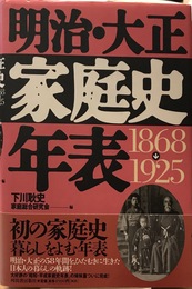 明治・大正家庭史年表: 1868-1925