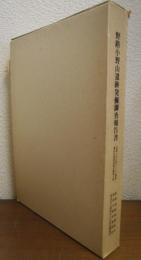 野路小野山遺跡発掘調査報告書