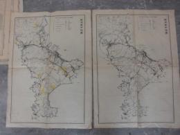 横須賀市域図　THE MAP YOKOSUKA AND VICINITY 50×35㎝　2枚