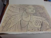 特装版 手彩色素描二葉入 平山郁夫画集 西から東へ