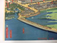 横浜浮世絵　貞秀画　横浜本町景港崎街新廓