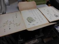 色紙 吉川英治　複製　新平家物語　完結記念　杉本健吉画伯絵