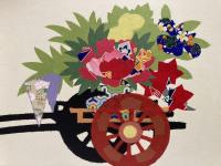 花車（和紙貼り絵）　飾り物