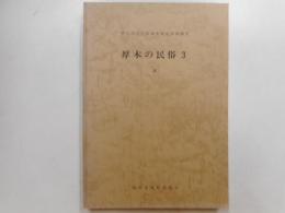厚木市文化財調査報告書第26集　厚木の民俗　３　講