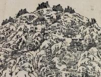 江嶋一望図・木版摺り(1枚）、江之島大神・木版御札(3枚）、合計4点セット