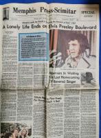 （英字新聞）THE COMMERCIAL APPEAL　1977年8月17日号／（英字新聞）Memphis Press-Scimitar 1977年8月17日号　エルヴィス・プレスリー訃報の新聞　2組セット