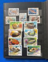 魚切手コレクション　150枚押印済み　アルバム入り