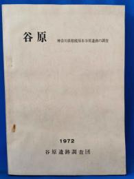 谷原 : 神奈川県相模原市谷原遺跡の調査