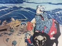 山海名産盡 相模の堅魚 歌川国芳（一勇斎）浮世絵 錦絵 江戸末期