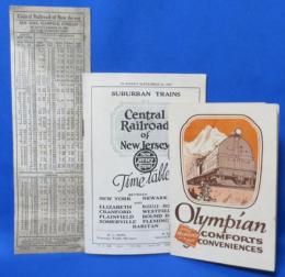 米鉄道時刻表 ニュージャージーセントラル 3点 小冊子