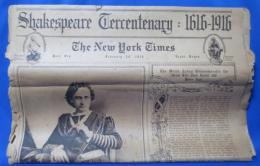 Shakespeare Tercentenary :1616-1916 The New York Times February 20.1916